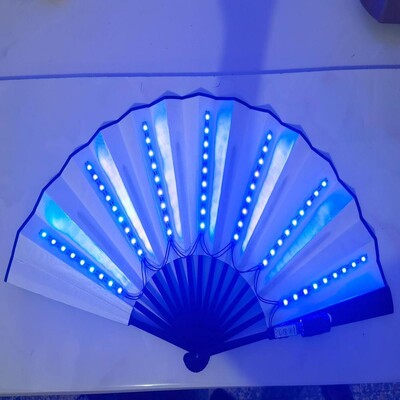 Party Led Φωτεινός ανεμιστήρας Φωτεινός πτυσσόμενος ανεμιστήρας Πολύχρωμο πάρτι/χορευτικός ανεμιστήρας Led Paper Stage Performance Dj Show Light Up Fan Wedding