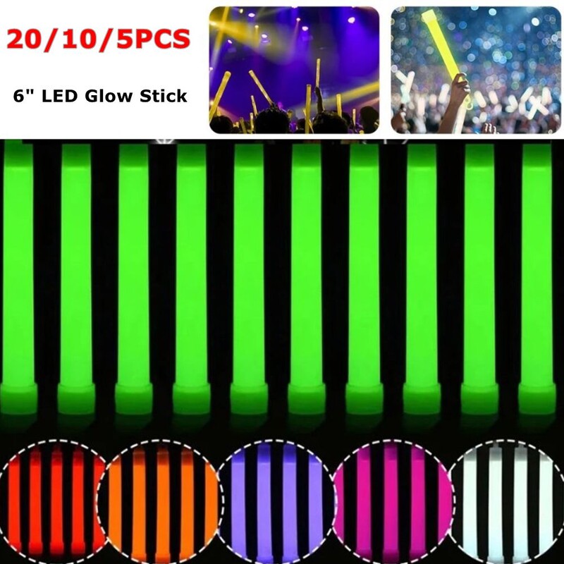 LED Glow Stick 6 collu izdzīvošanas komplekts Military Glow Light Sticks pastaigu un pārgājienu kempinga SOS Gear āra militārais aprīkojums