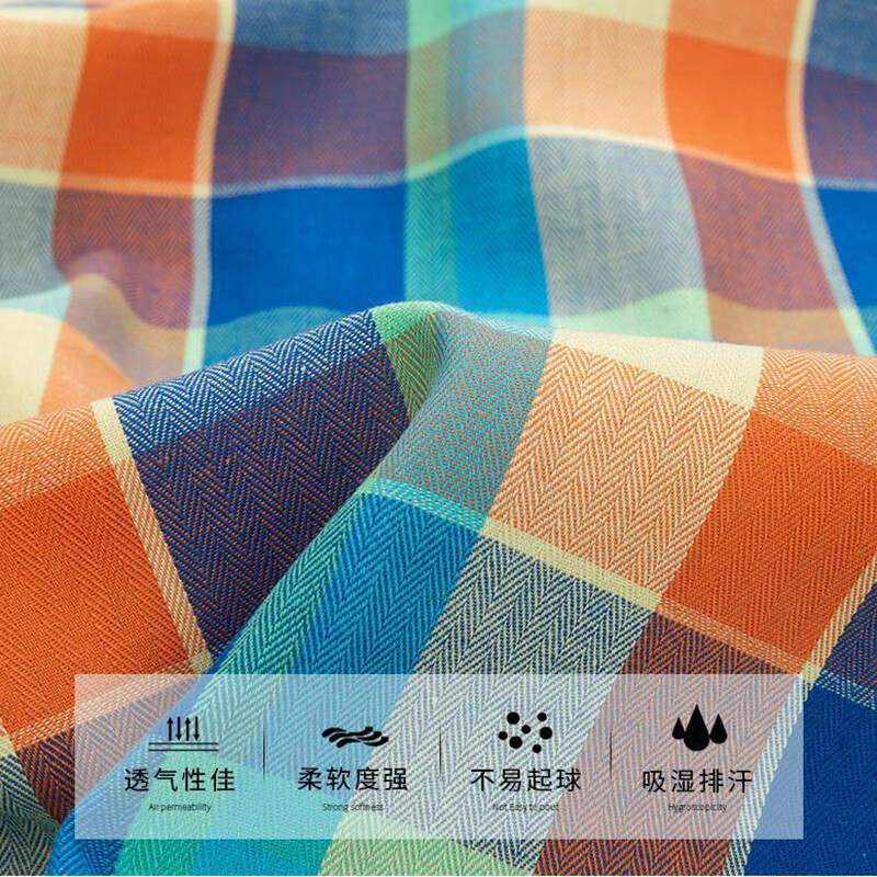 Νέο μοντέρνο πουκάμισο με κοντό μανίκι για ανδρικό βαμβακερό γιακά Μαλακό άνετο νεανικό καρό πουκάμισο και μπλούζες