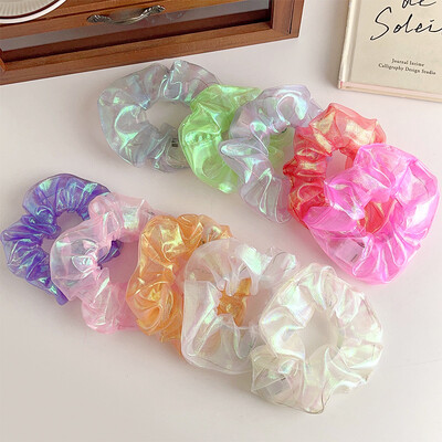 10db LED Scrunchis Light Up Scrunchies Elasztikus Ragyogó Hajpántok Haj Scrunchies Neon Kiegészítők 3 Fény móddal Lányok Női