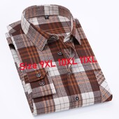 11XL 10XL 9XL Aukštos kokybės madingi flaneliniai languoti marškiniai vyrams ilgomis rankovėmis medvilniniai laisvalaikio standartiniai vyriški marškiniai Palaidinė Drabužiai