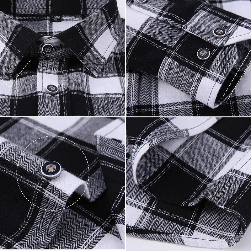 11XL 10XL 9XL Υψηλής ποιότητας Μόδα Φανελένια Καρό Πουκάμισα Για Ανδρικά Μακρυμάνικα Βαμβακερά Ανδρικά Ρούχα μπλούζας με κανονική εφαρμογή