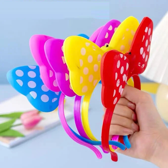 5/10 gab. LED apgaismojoša meiteņu galvas saite ar punktveida loku, mirgojoša, spīdoša loka galvas saite kvēlojošām ballītēm. Izsmalcināta plastmasas galvas saite