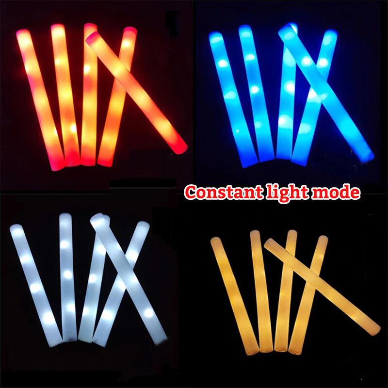 5/30Pcs Foam Glow Sticks Πολύχρωμα Led που αναβοσβήνουν Glow Stick Glow in The Dark Προμήθειες για πάρτι για συναυλία Wedding Raves