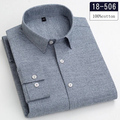 Πολυτελή, υψηλής ποιότητας 100% βαμβακερά πουκάμισα houndstooth για άντρες λεπτή εφαρμογή Casual πουκάμισο μακρυμάνικο καρό απαλά επώνυμα ρούχα ropa