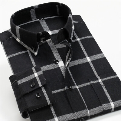Μεγάλο μέγεθος 8XL 9XL 10XL Ανδρικό επαγγελματικό casual καρό πουκάμισο Ανδρικό φαρδύ μακρυμάνικο πουκάμισο 2021 άνοιξη και φθινόπωρο νέο
