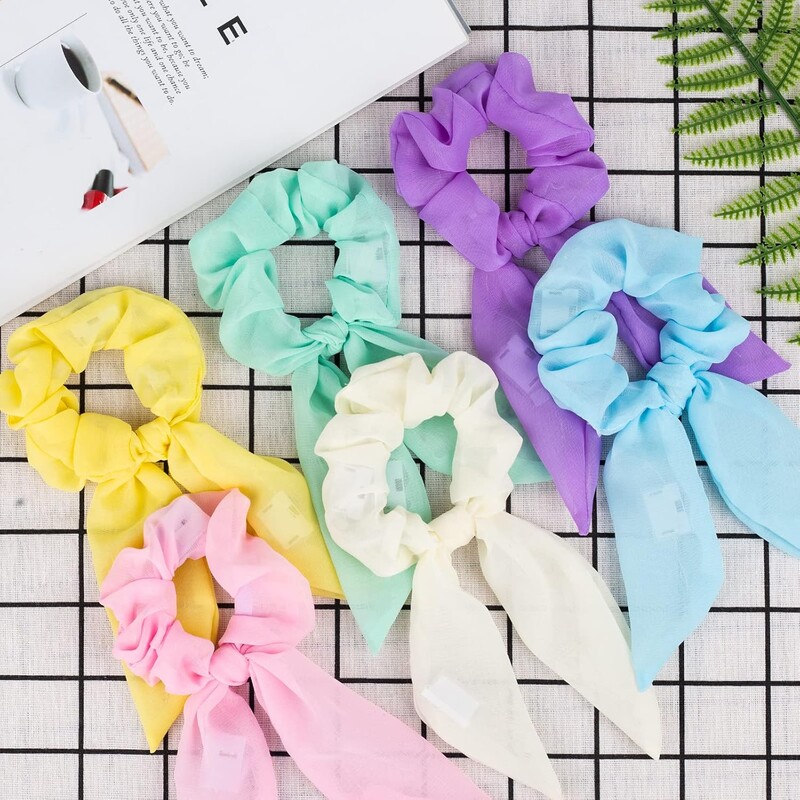 5/10db Led Light Up masni Scrunchie Led Hair Scrunchie Lófarok Tartók Női Kiegészítők Sötétben Ragyog Party Favors Kellékek