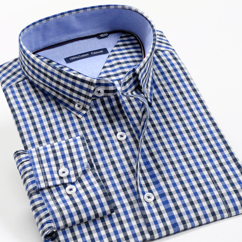 2024 Nauji rudens plius dydžio languoti marškiniai ilgomis rankovėmis 8XL 9XL 10XL 11XL 12XL Vyriški 100 % medvilnės marškiniai Firminiai drabužiai