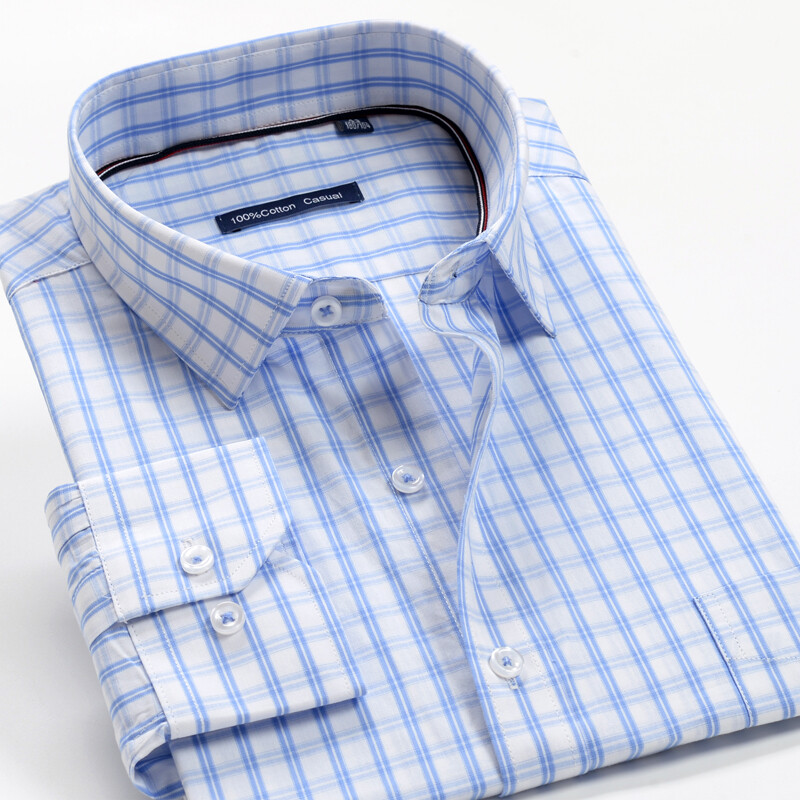 2024 Nauji rudens plius dydžio languoti marškiniai ilgomis rankovėmis 8XL 9XL 10XL 11XL 12XL Vyriški 100 % medvilnės marškiniai Firminiai drabužiai