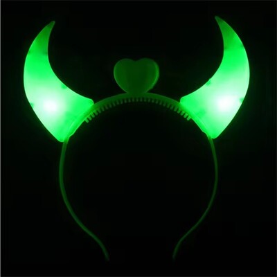 5 τμχ Devil Horns Light Up Headband LED Devil Horns Headband που αναβοσβήνει Παιδιά Ενήλικες Διακόσμηση αποκριάτικων και χριστουγεννιάτικων πάρτι
