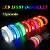 Led Luminous Bracelet Concert Party Bar Φωτεινό βραχιόλι Velcro LED φωτεινό αθλητικό λουράκι καρπού προμήθειες πάρτι