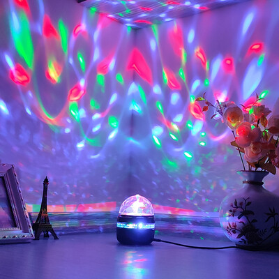 Žvaigždėta dangaus lempa USB LED naktiniai žibintai Galaxy projektorius mini vakarėlis KTV gimtadienio šokių diskoteka scena Namų dekoras Spalvingas automatinis sukimasis
