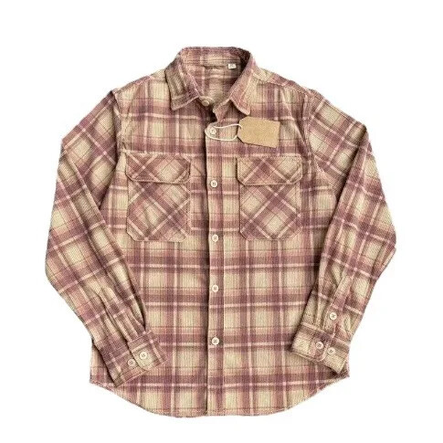 Meniški vintažiniai velvetiniai languoti marškiniai vyriški, paprasti, laisvai prigludę kasdieniai laisvalaikio viršutinė striukė ilgomis rankovėmis pavasario rudens sezonas