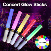 15 Χρώματα Kpop Lightsticks Light Glow Sticks Φωτεινή ράβδος Συναυλίας Glow Stick Λαμπερά υλικά για πάρτι γενεθλίων συναυλιών Idol