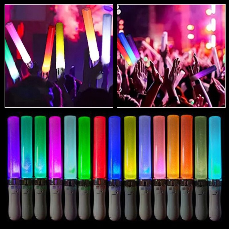 15 krāsas Kpop gaismas spieķi Light Glow Sticks Gaismas stieņa koncerts Glow Stick kvēlojošs materiāls elku koncerta dzimšanas dienas ballītei