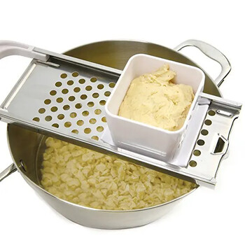 Spaetzle Maker от неръждаема стомана Dumpling Noodle Ръчен уред за макарони Машина за приготвяне на макарони Инструмент за готвене Кухненски джаджи Инструмент