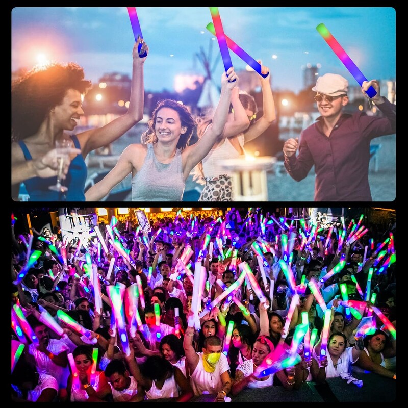 30 gab. LED putu nūjas Baltas gaismas mirdzošas spieķi mirdz uzmundrināšanas nūjas, mirgojošs efekts, mirdzums tumsā kāzu ballītes komplekts 3 mirgojošs