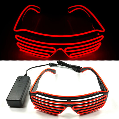 Fluorescentiniai spalvingi žėrintys akiniai LED šviečiantys vakarėlių akiniai vyrams moterų klubo rekvizitai vaivorykštiniai neoniniai akiniai Kalėdų dekoras