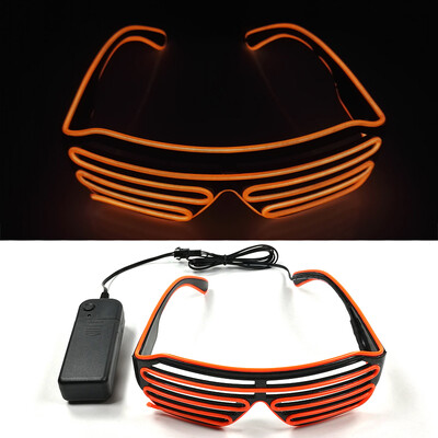 Fluorescentiniai spalvingi žėrintys akiniai LED šviečiantys vakarėlių akiniai vyrams moterų klubo rekvizitai vaivorykštiniai neoniniai akiniai Kalėdų dekoras