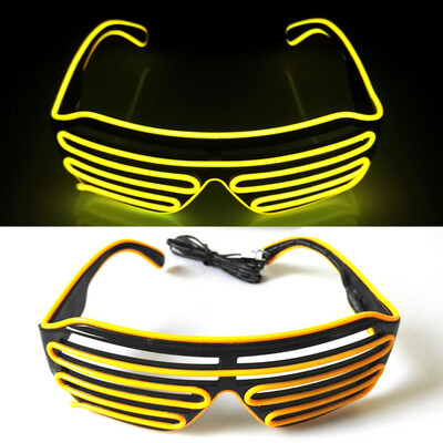 Fluorescentiniai spalvingi žėrintys akiniai LED šviečiantys vakarėlių akiniai vyrams moterų klubo rekvizitai vaivorykštiniai neoniniai akiniai Kalėdų dekoras