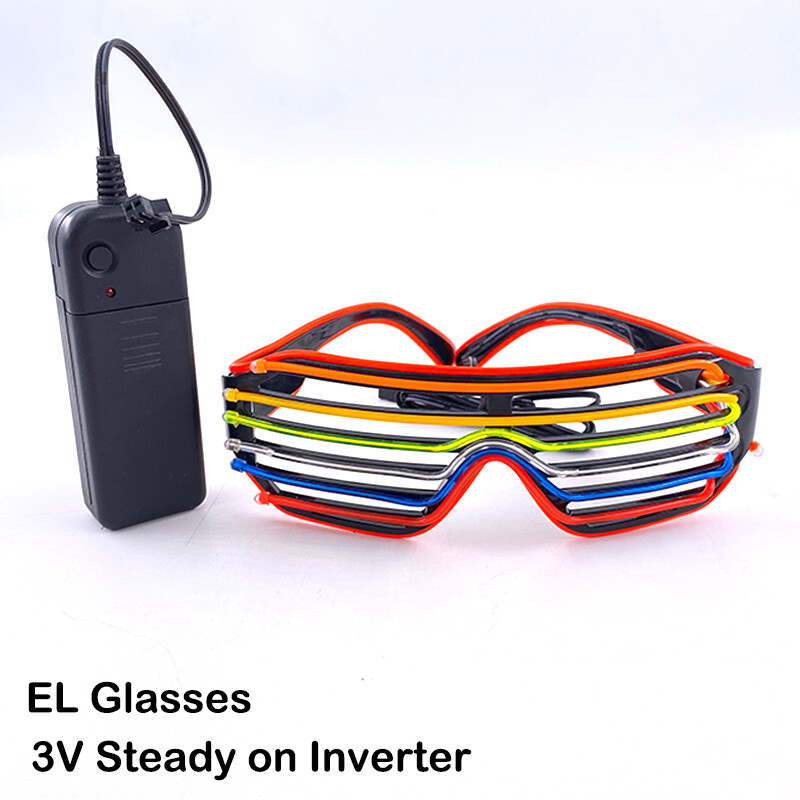 Fluorescentiniai spalvingi žėrintys akiniai LED šviečiantys vakarėlių akiniai vyrams moterų klubo rekvizitai vaivorykštiniai neoniniai akiniai Kalėdų dekoras