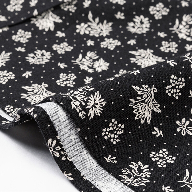 Vīriešu 100% kokvilnas Oksfordas krekli ar garām piedurknēm ar ziedu apdruku, elpojošs biroja kleitas krekls Ikdienas modes standarta darba apģērba krekli