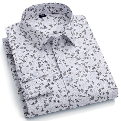 Vīriešu biznesa krekli ar garām piedurknēm Mikrošķiedras bez gludināšanas Elegants biroja formas krekls Ikdienas standarta vīriešu darba apģērba krekli