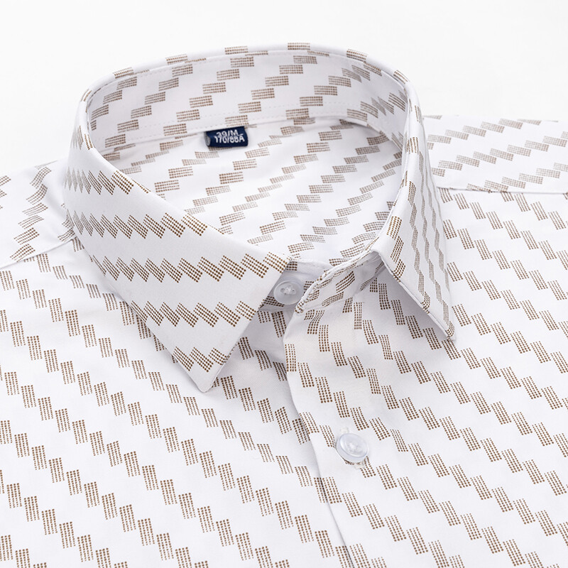 Vīriešu biznesa krekli ar garām piedurknēm Mikrošķiedras bez gludināšanas Elegants biroja formas krekls Ikdienas standarta vīriešu darba apģērba krekli