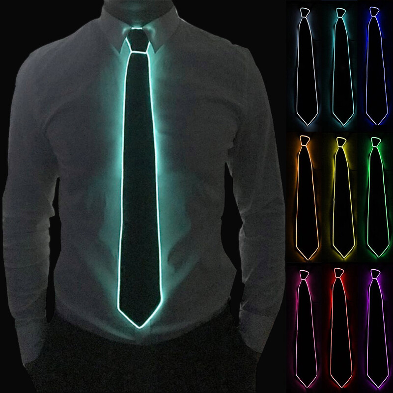 Cravată Luminoasă cu Led Cravate Luminoase Costume de Dans pentru Petrecere Accesorii Costum Led Led Dj Accesorii pentru petrecere Bar Club DJ Scenă