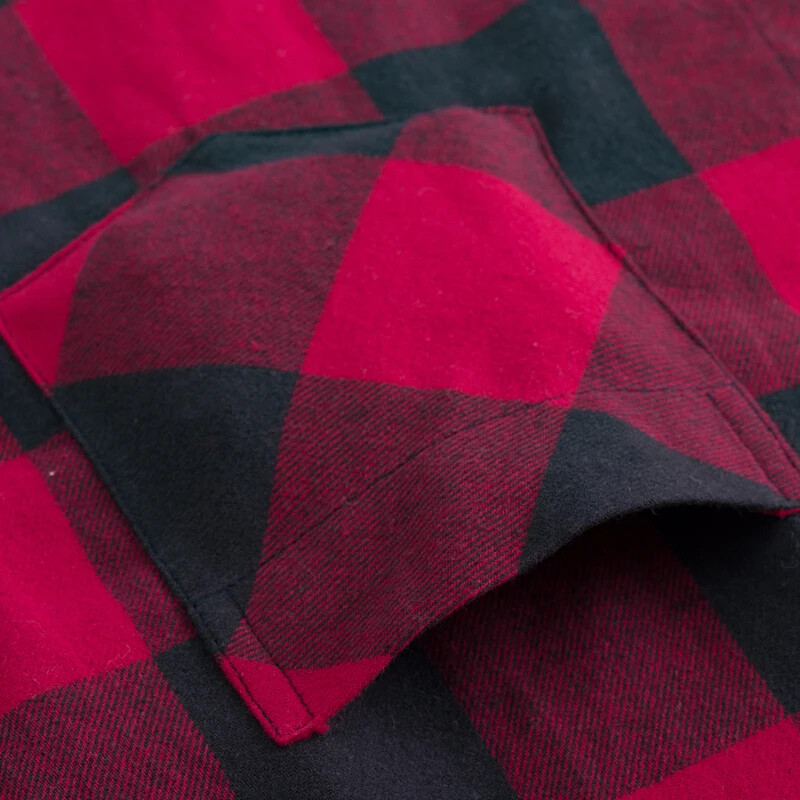 Cămăși cu mânecă lungă din flanel periat în carouri pentru bărbați, cu un singur buzunar, confortabile, casual, din bumbac, la modă, cămăși cu buton, slim fit, îmbrăcăminte