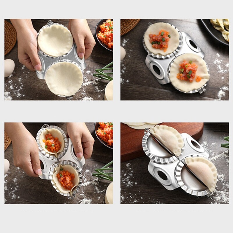 Nerūsējošā tērauda klimpu veidne ar dubultgalvām klimpu gatavotājs mājsaimniecības klimpu automāts Jiaozi gatavošanas rīki