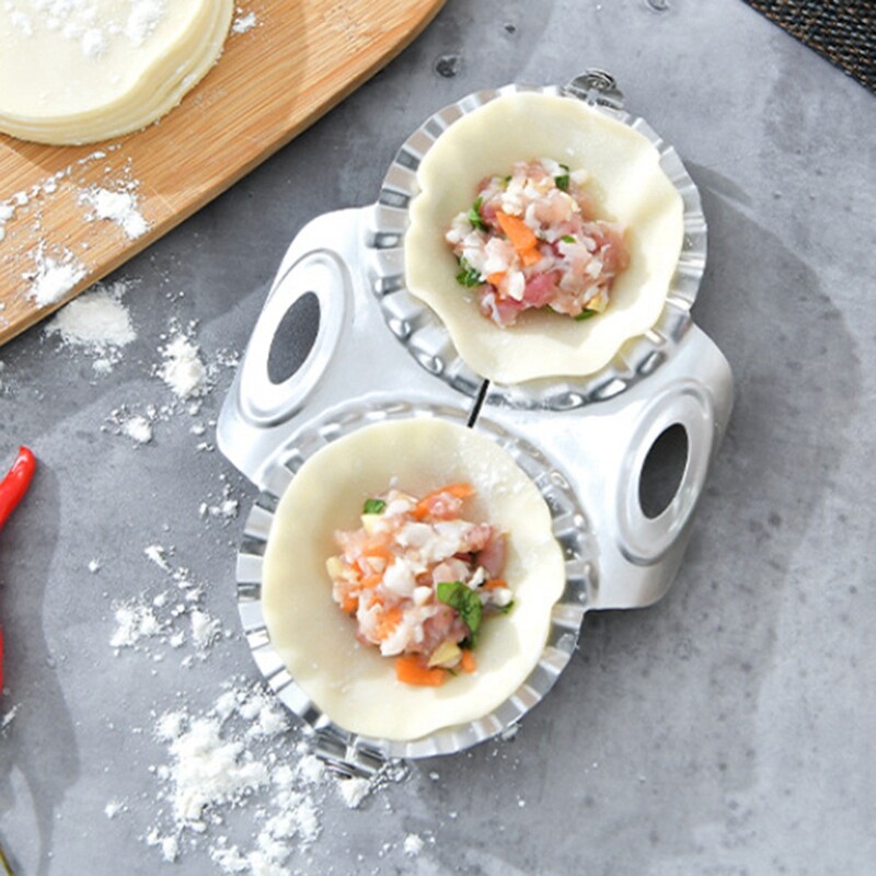 Nerūsējošā tērauda klimpu veidne ar dubultgalvām klimpu gatavotājs mājsaimniecības klimpu automāts Jiaozi gatavošanas rīki