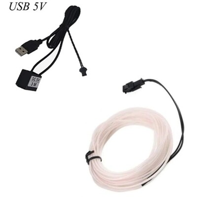 Glow EL Wire Rope Tape Cable strip LED Neon Lights Flexible Cable Party DIY Shoes Clothing Car αδιάβροχη ταινία led 1m 3m 5M 3V
