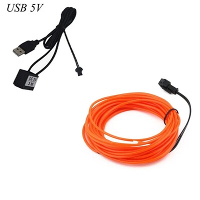 Glow EL Wire Rope Tape Cable strip LED Neon Lights Flexible Cable Party DIY Shoes Clothing Car αδιάβροχη ταινία led 1m 3m 5M 3V