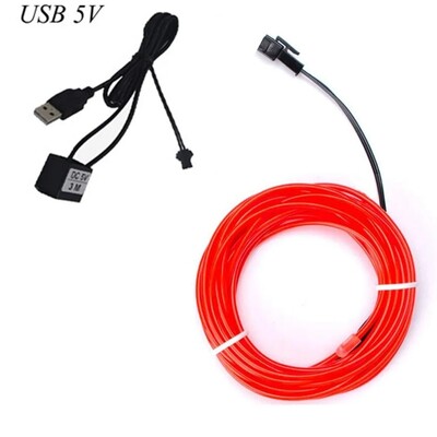 Glow EL Wire Rope Tape Cable strip LED Neon Lights Flexible Cable Party DIY Shoes Clothing Car αδιάβροχη ταινία led 1m 3m 5M 3V