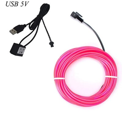 Glow EL Wire Rope Tape Cable strip LED Neon Lights Flexible Cable Party DIY Shoes Clothing Car αδιάβροχη ταινία led 1m 3m 5M 3V