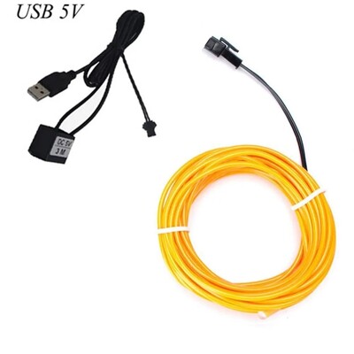 Glow EL Wire Rope Tape Cable strip LED Neon Lights Flexible Cable Party DIY Shoes Clothing Car αδιάβροχη ταινία led 1m 3m 5M 3V