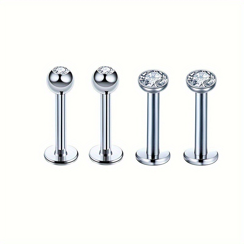 Cross Border 20 részes ajak köröm szett rozsdamentes acél gyémánt gödröcskés cirkónia piercing köröm kombinált ékszer szett Amazon Hot Sale