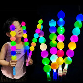 10 τμχ λαμπερά ραβδιά LED Sugar Gourd Led Candied Haws Light Up Stick Neon Party Glow Sticks Glow in Dark Προμήθειες γάμου