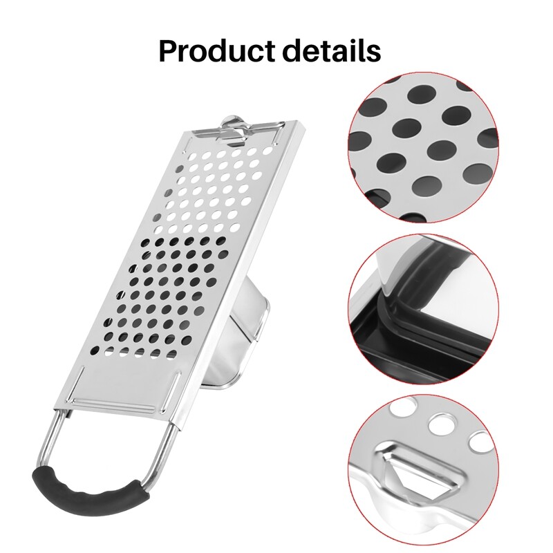 Nerūdijančio plieno spaetzle aparatas su patogia gumos rankena, skirta koldūnams makaronams