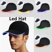 Led Hat Sombrero Glow Vakarėlio reikmenys Šviečiančios galvos juostos Vakarėlio beisbolo kepuraitė vyrams Festivalio vestuvių vakarėlio priedai SG06
