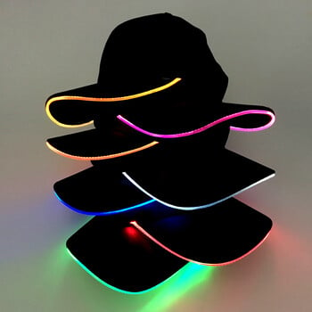 Προμήθειες για πάρτι Led Hat Sombrero Glow Φωτεινές κεφαλές Καπέλο μπέιζμπολ για άντρες Φεστιβάλ Αξεσουάρ Γάμου SG06