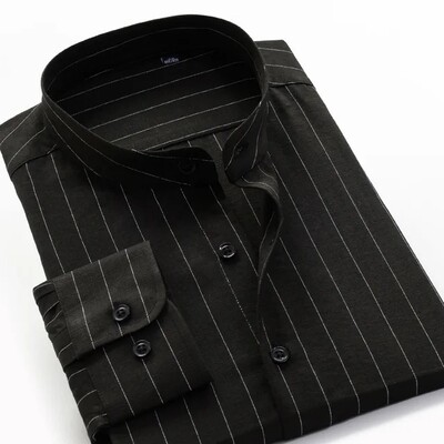 2024 νέα στυλ για τέσσερις εποχές XL 8XL 9XL 10XL Ανδρικό καρό μακρυμάνικο πουκάμισο Business casual φαρδύ ριγέ πουκάμισο 15 χρωμάτων