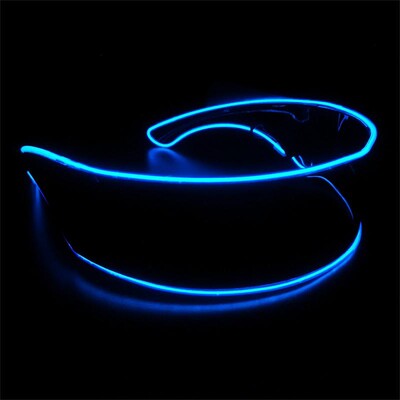 Lazeriniai akiniai naktinio klubo atlikėjams, LED akiniai, vakarėlių šokiai, Rave Christmas, 6V, LED futuristiniai kareivio akiniai, neoninė šviesa