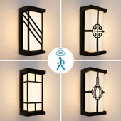 Led Φωτιστικό τοίχου εξωτερικού χώρου Αδιάβροχο IP65 Αισθητήρας κίνησης Led Φωτισμός εξωτερικού χώρου Φωτιστικά βεράντας Φώτα κήπου Μπαλκόνι Φωτιστικό τοίχου εξωτερικού χώρου