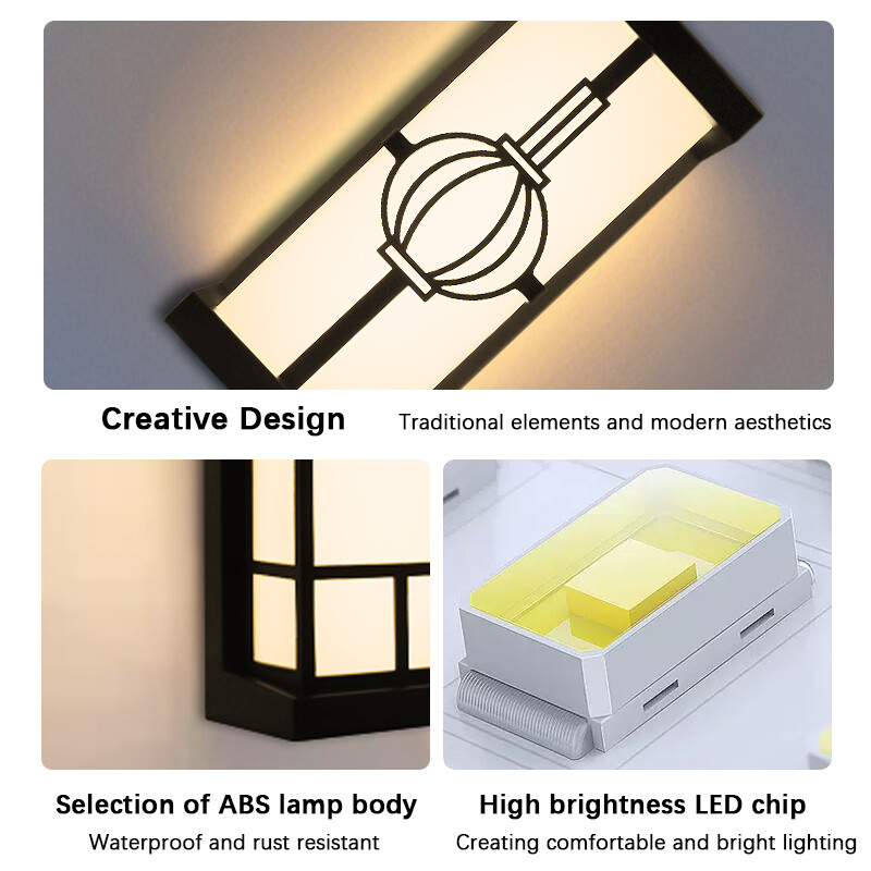 Led Φωτιστικό τοίχου εξωτερικού χώρου Αδιάβροχο IP65 Αισθητήρας κίνησης Led Φωτισμός εξωτερικού χώρου Φωτιστικά βεράντας Φώτα κήπου Μπαλκόνι Φωτιστικό τοίχου εξωτερικού χώρου