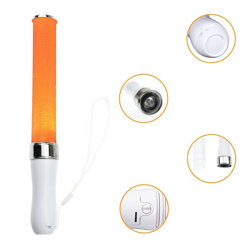 15 σε 1 Χρώματα Πολύχρωμο LED Glow Stick Wedding Camping Light Stick Μπαταρία Συναυλίες Διακόσμηση Glow Foam Stick Cheer Tube