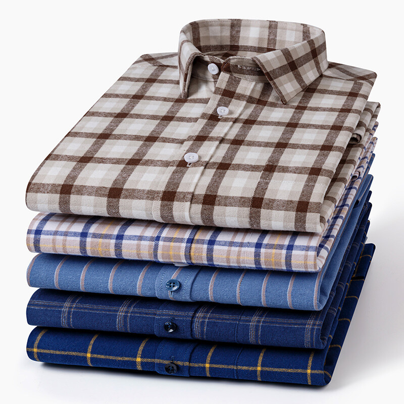 Plus μέγεθος 6xl 100% cotto μακρυμάνικα πουκάμισα για άνδρες casual slim fit απλό πουκάμισο ριγέ καρό μπλουζάκια επώνυμα μαλακά ρούχα τσέπης