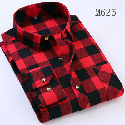 Augstas kvalitātes ikdienas krekli Vīriešu 2020. gada rudens ar garām piedurknēm, modes flaneļa rūtainu kreklu, vīriešu Camisas 6 krāsu zīmola apģērbi DS-135