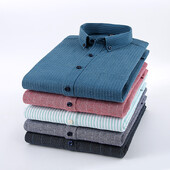 Ανδρικό καρό πουκάμισο από καθαρό βαμβάκι με μακρυμάνικο κανονική εφαρμογή Ανδρικό πουκάμισο casual oversized φθινοπωρινό Αντρική μπλούζα Leisure New Plus Size πουκάμισο